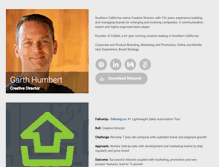 Tablet Screenshot of garthhumbert.com